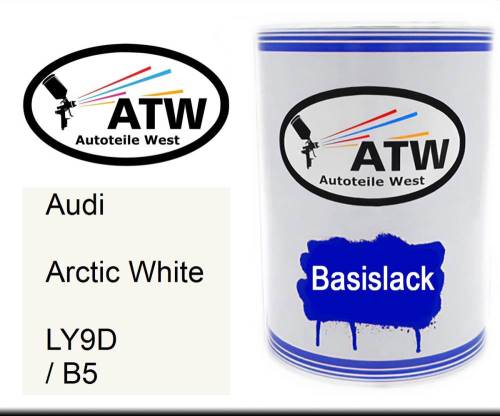 Audi, Arctic White, LY9D / B5: 500ml Lackdose, von ATW Autoteile West.